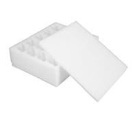 GATHINESS Reusable White Large Capacity with Epe Foam Duck Egg Tray and Enhanced Shock Absorption, Portable Egg Holder Tray with Drop Resistance and Stackable for Supermarkets and Farm Use