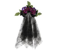 GATHINESS Romantic Rose Lace Headband for Women, Black Polyester Cloth Floral Hair Accessory, for Party and Dance Occasions