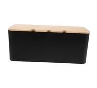 GATHINESS Safe Cable Management Box for Wires and Cords with Bamboo Material and Rounded Shape, Designed for Floor Use in Living Rooms to Reduce Cord Mess and Safety