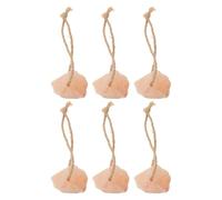GATHINESS Salt Lick Block Guinea Pig Pellets 6Pcs Orange Mineral Chew on Rope Convenient Access for Rabbits and Small Pets