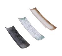GATHINESS Serving Dishes Sushi Plates Japanese Style with Attractive Design 3pcs Ceramics Rectangular for Storage and Serving Sushi for Special Parties and Hotels