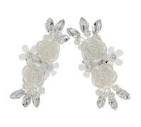 GATHINESS Shoe Elegant Easily Metal Material and Attached and Reusable Clips Flower Pearl Design, Rhinestone Accessory Clips for High Heels Period Bridal Women’s Graduation