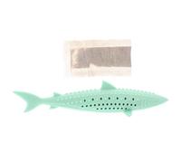 GATHINESS Silicone Catnip Fish for Kitten and Cat, Interactive Chewing Pet in Fish Shape, Green Silicone Molar Plaything for Indoor Cat Play and Dental Health