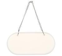 GATHINESS Silicone DIY Mold for Epoxy Resin Oval Doorplate with Chain Hanging Decor Transparent Flexible Craft Mold for Soap Making and Art for Home Signs and Gifts