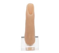 GATHINESS Silicone Fake Nail Art Practice Finger Model for Manicure Training Lightweight Nail Art Practicing Tool in Khaki Colour for Salon Artists