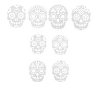 GATHINESS Skull with Easy to Clean and Operate Features 8pcs Halloween Cake Decorating Stencils Set Material for Sugar Paste and for Cooking and Decorating