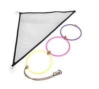 GATHINESS Snake Enrichment Ring and Hammock for Bearded Dragons and Snakes, Black Plastic Hanging Climbing Accessory for Indoor Reptile Tank, Safe Space Enhancing Cage Decor