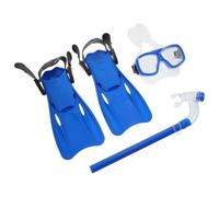 GATHINESS Snorkeling Pp Snorkel and Diving Mask Three-piece Set Flippers Blue Pvc PC Tpr for Adults Swimming and Underwater Exploration