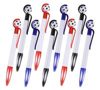 GATHINESS Soccer Shape Ballpoint Pens with Smooth Ink Flow for Students 9pcs Portable Plastic Writing Pens for Diaries and Coloring Books