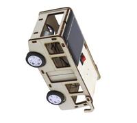 GATHINESS Solar Powered Modular Easy Assembly with Hands-on Stem Education Model Bus Kit Wood and Plastic Materials for Classroom Activity Science Project for Boys