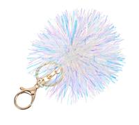 GATHINESS Sparkly Glitter Keychain Pom Pom Charm Accessory for Car and Purse Keys with Multi-Purpose Use