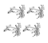GATHINESS Spider Cufflinks with Sparkly Surface Rhinestone 2 Pairs French Design Alloy Material Secure Fit to Prevent Shifting for Suit Shirts and Blouses for Evening Settings
