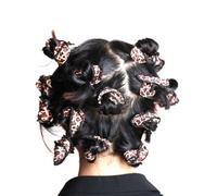 GATHINESS Sponge Hair Curlers Soft Adorable Fashionable Rollers 6pcs Leopard Print Hair Roller Tool for Women Sleeping