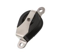 GATHINESS Stainless Steel Mini Pulley Rope Block for Sailing Marine Use | Nylon Wheel, Black Finish, Lightweight Swivel Design, for Camping Rope Setups and Kayak Anchor Trolley Use