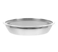 GATHINESS Stainless Steel Oil Drain Plate for Snacks and Fried Food with Filter, Thickened Sturdy Serving Tray Suitable for Home and Party Use, Simple Shape Design