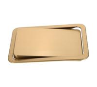 GATHINESS Stainless Steel Trash Can Lid Built-In Rectangle Recessed Countertop Cover with Hinged Flap for Bathrooms