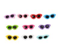 GATHINESS Sunglasses Shape Pet Hair Clips Random Color 10pcs Decorative Hairpins to Fix and Maintain Hair Shape, Assorted Colours for Dogs and Cats for Daily Life and Occasion