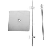 GATHINESS T Shaped Poster Stand Adjustable Banner Holder Silver Metal Desktop Display Holder Stable Simple Design for Shop Use