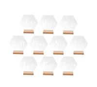 GATHINESS Table Number Signs with Base Hexagonal 10 Sets Acrylic Chic and Beautifully Designed Event Table Decors for Wedding and Restaurant Use for and Dinner