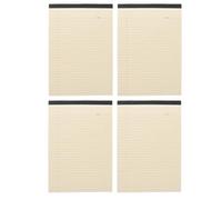 GATHINESS Tearable A4 Memo Pad 4Pcs Lined Notepad with Portable Design, Beige Paper Suitable for Office and Student Note Taking