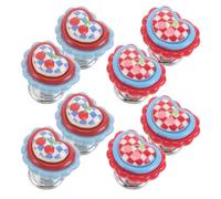 GATHINESS Toilet Button Pusher Accessory Heart Shaped 8pcs | Plastic Cute Helper for Women, Bathroom Use, Universal Fit, Nail Protection, Hygienic Solution