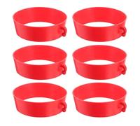 GATHINESS Traffic Cone Chain Connector 6pcs Plastic Improved Stability Safety Cone Accessories for Construction and Parking Area Management Red