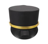 GATHINESS Train Engineer Costume Cap Black Fabric Combination with Professional Appearance for Adults at Holiday Parades