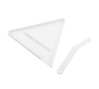 GATHINESS Triangle White Abs Material Pill Sorting Tray with Three Compartments and Corner Spout, Prevents Pills from Rolling or Spilling and Enables for Medicine Cabinets and Travel Kits