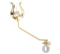 GATHINESS Trombone Lyre Music Sheet Holder Clip Metal Clamp-On Marching Band Score Stand for Beginner Practicing Golden Finish