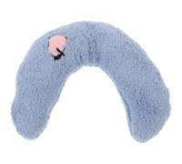 GATHINESS U-Shaped Cat Pillow Soft Fluffy Calming Half Donut Neck Protective Sleeping Cushion Little Pillow for Indoor Cats and Kittens Blue Peach Color