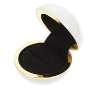 GATHINESS Unique White Plastic Ring Box with Built-in LED Bright Light and Ring Organizer, for Proposal and Wedding, Includes Button Battery for Elegant Jewelry Display and Safe Storage