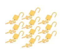 GATHINESS Universal Zinc Alloy Pad Lock with Keys, Small and Easy to Carry, Secure Locking for Cabinet Doors and Diaries, Multifunctional Design Home Accessory in Golden Finish