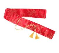 GATHINESS Vintage Red Silk Bag for Martial Arts Sticks and Swords Sturdy Protective Carrying Case for Martial Arts Practice and Storage