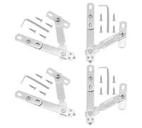 GATHINESS Window Limit Control Device and Casement Window Safety Restrictor 4 Sets Silver Stainless Steel Featuring Easy Installation Suitable for Home Ventilation and Safety