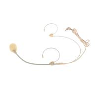 GATHINESS Wired Headset Microphone with Enhanced Comfort, 3.5mm L-Shaped Plug, Beige Over-Ear Headworn Earset Mic for Fitness Instructors and Outdoor Activities