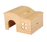 GATHINESS Wood Hamster Hideouts Hamster Habitat Safe to Play Comfortable Premium Wood Material Creative Design House Beige Suitable for Play and Gift for Mouse Chinchilla Whole Year Use