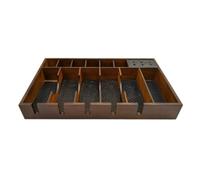 GATHINESS Wooden Electric Clipper Tray Super Large Capacity with Rational Grid Design Hair Salon Organizer with Fine Workmanship, Barber Tools Storage Box for Hair Salon