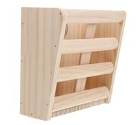 GATHINESS Wooden Fence Style Rack for Small Animals and Guinea Pigs, Cage Inner Mountable Feeder, Khaki Colour, Easy to Store and Portable Hay Feeder for Rabbit and Small Pet Cages