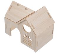 GATHINESS Wooden Pet House Hamster Hideout with Spacious Play Area and Climbing Training Feature for Small Animals Including Hamsters and Guinea Pigs in Enclosed Spaces