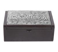GATHINESS Wooden Recipe Box Portable Lightweight Wooden Storage Box Elegant Simple Design Packaging for Desktop Use Assorted Style