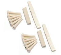 Gathukila 12 Bridge Pins + Saddle + Bridge Saddle Bone/Bone Acoustic Guitar White