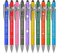 Gathukila 1Set Office Inspirational Quotes Snarky Screen Touch Stylus Pen Encouraging Scriptures Black Ink, B