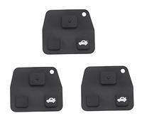 Gathukila 3X 3 Buttons Remote Key Repair Kit Case Button Pad Rubber for Avensis