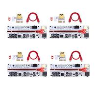 Gathukila 4Pack Latest Ver012 Max Boost Gpu for Graphics Card Max Pci USB 3.0 Pci-E Cable 1X to 16X for Btc Mining Red