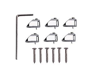 Gathukila 6Pcs String Locking Nut Zinc Headless Electric String Locking Nut Set Brass Instruments