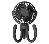 Gathukila Portable USB Tripod Fan 2000MAh Rechargeable Mini Fan Handheld Baby Stroller Bracket Silent Fan Multi-Function Fan B