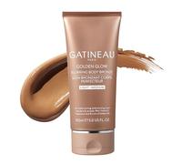 GATINEAU Golden Glow Blurring Body Bronze + Reusable Mitt Bundle - 150ml, Instant Sun-Kissed Tan, Skin Perfecting Duo, Streak-Free, Transfer Resistant, Vitamin E & Hyaluronic Acid, Light/Medium