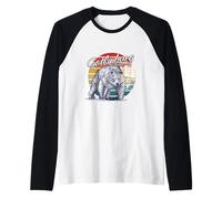 Gatlinburg Tennessee Great Smoky Mountains Bear Retro Sunset Raglan Baseball Tee