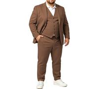 GATMSTZ Men's Suit 3-Piece Large Sizes for Strong Men Regular Fit Jacket Vest Trousers Complete Set for Wedding Prom Formal Occasions