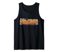 Gato Class Submarine Full Speed Ahead Retro Sunset Graphic Tank Top